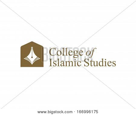 Islamic school and college symbol. Arabic studies.
