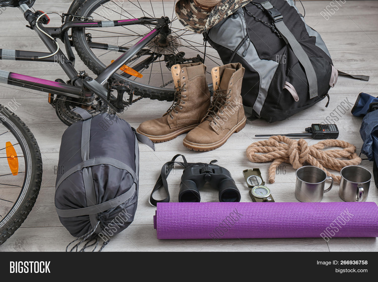 Sleeping Bag Bicycle Image Photo Free Trial Bigstock