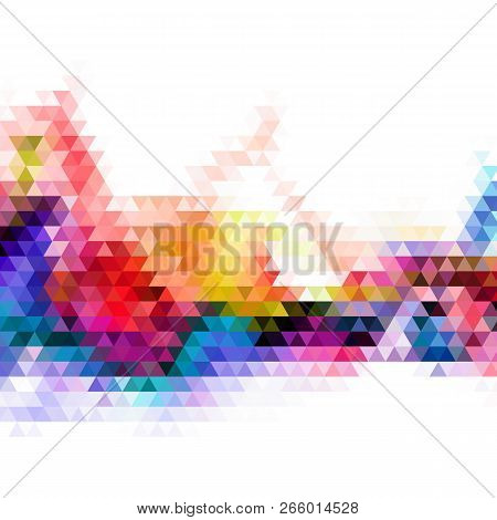 Abstract Geometric Backgrounds Full Color. Colorful Geometric Illustration. Vector Graphics. Polygon