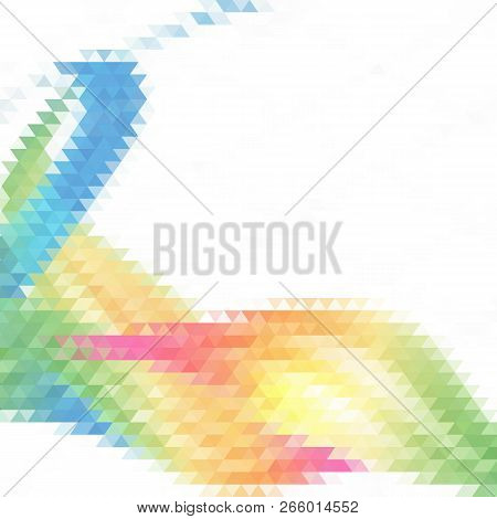 Multi Colored Vector Abstract Polygonal Background. Eps 10