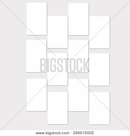 Templates Collage Frames For Photo Or Illustration. Montage Photo Frame Template. Vector Mood Board 
