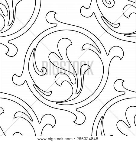 Retro Pattern Antique Style Acanthus. Seamless Pattern