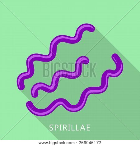 Spirillae Icon. Flat Illustration Of Spirillae Icon For Web Design