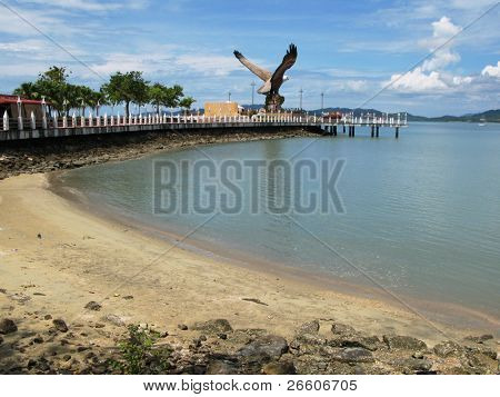 Piazza Aquila nella città di Kuah, Langkawi