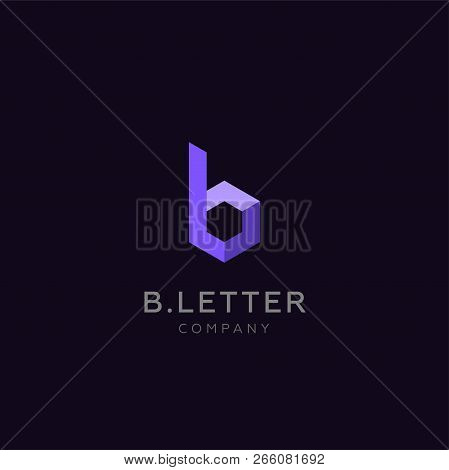 Letter B Vector Logo Design Template For Corporate Identity. Decorative Letter B Icon Template Layou