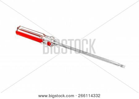 Close-up Screw Driver Isolated On White Background