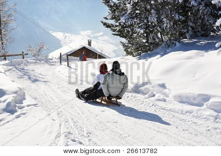 Inverno in Braunwald, Svizzera