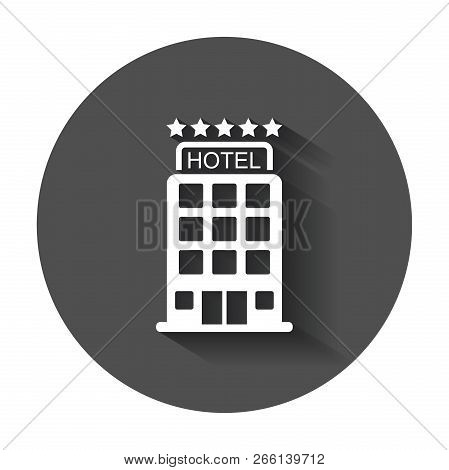 Hotel Icon. Simple Flat Pictogram For Business, Marketing, Inter