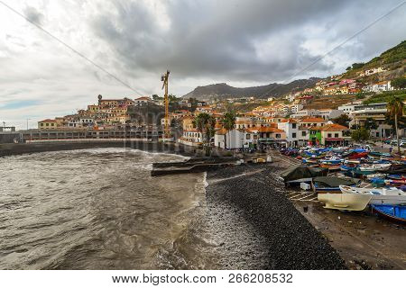 Colorful Boats In A Storm