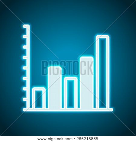 Finance Grapgic, Grow. Neon Style. Light Decoration Icon. Bright Electric Symbol