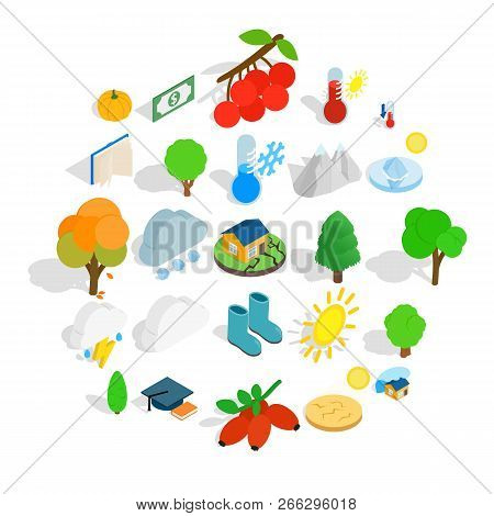 Arboreal Icons Set. Isometric Set Of 25 Arboreal Vector Icons For Web Isolated On White Background