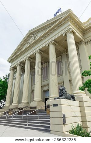 Geelong, Australia - October 14, 2018: Geelong Town Hall Was Built In 1855. It Is The Seat Of The Ci