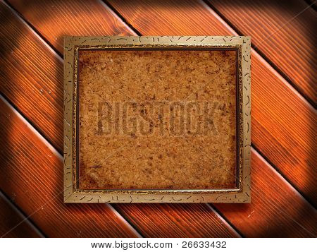 Üres kép keret cork háttérrel.Sötét grunge design