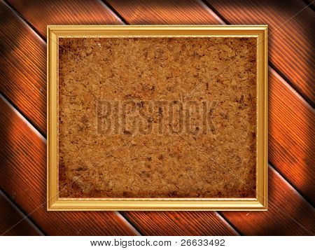 Üres kép keret cork háttérrel.Sötét grunge design