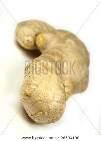 Ginger on white background