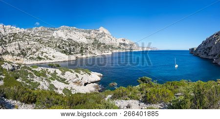 The Calanque De Morgiou, One Of The Biggest Calanques Located Between Marseille And Cassis, France