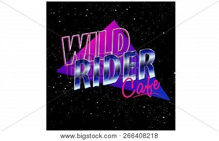 Stock Vector  Eighties Retro Neon Style Ultra Violet Vintage Style Disco Design Fashion Party