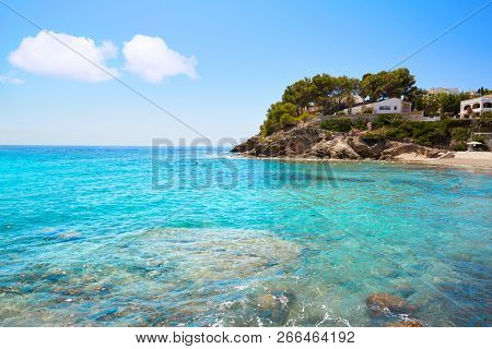 Cala Fustera beach in Benissa also Benisa of Alicante at Spain