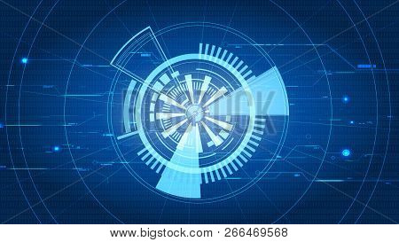 Vector Abstract Blue Technology Interface Backgrounds Design