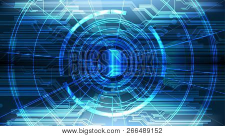 Vector Technological Hud Interface Circuit Background Design