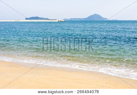 Beach With White Sand On Kunisaki Peninsula, Japan