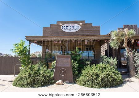 July 1 2017 - Pioneertown, California: A Functioning Post Office In The Ghost Town Of Pioneertown, C