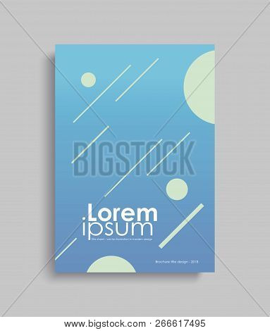 Cover Geometric  Background Tamplate Design. Blue Cover Tamplate   - Vector Illustration