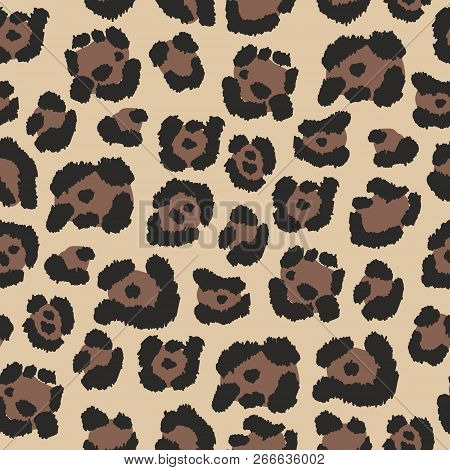 Leopard Skin. Vector Seamless Pattern With Imitation Of Leopard Skin. Stock Vector