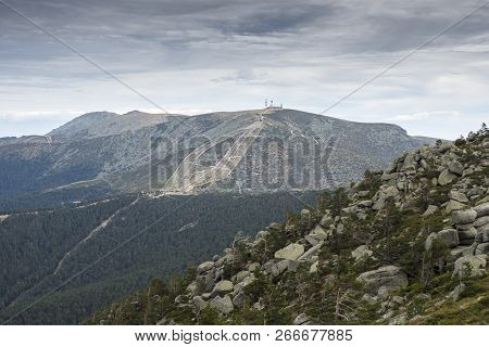 Views Of Navacerrada Ski Resort From Siete Picos (seven Peaks) Range, In Guadarrama Mountains Nation