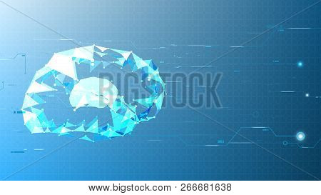 Vector Technological Abstract Brain Electronic Background Design