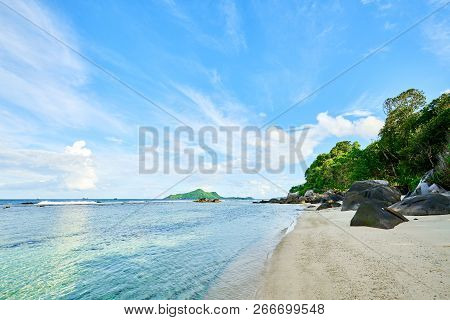 Tropical Beach Anse Nord Est In The North Of Mahe, Seychelles Beach