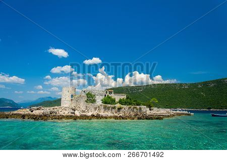 Monastery And Church Vavedenja Presvete Bogorodice On Island Mala Gospa Near Zanjic On Lustica Penin