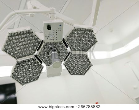 Surgery Light In Surgery Room With Copy Space