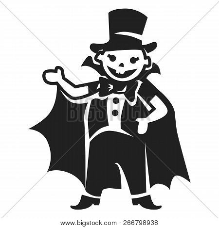 Dracula Kid Costume Icon. Simple Illustration Of Dracula Kid Costume Icon For Web Design Isolated On