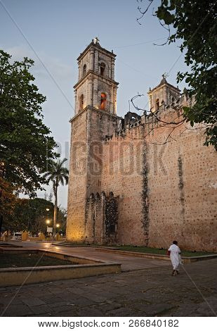 Cathedral De San Gervasio In The Old Town Of Valladolid, Yucatan, Mexico