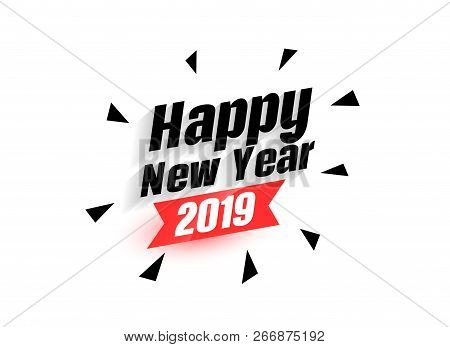 Happy New Year 2019 Abstract Background Vector Illustration