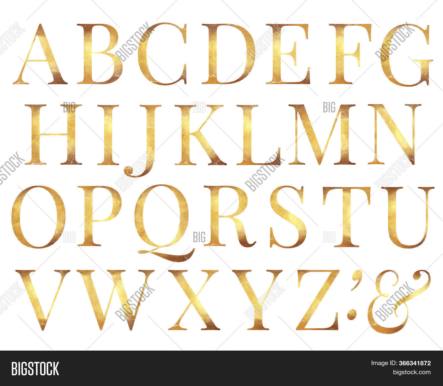 Gold Alphabet. Font Image &amp; Photo (Free Trial) | Bigstock