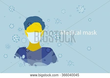 Lots Of Bacteria And Viruses In Air And In Particles, Virus Transfer By Airborne Droplets. Human Fac
