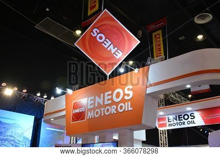 Pasay, Ph - Mar 24 - Eneos Motor Oil Sign At Inside Racing Motor Bike Festival And Trade Show On Mar