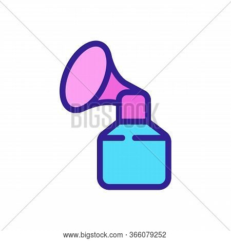 Rubber Suction Cup Breast Pump Icon Vector. Rubber Suction Cup Breast Pump Sign. Color Symbol Illust