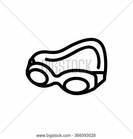 Round Training Goggles For Swimming Icon Vector. Round Training Goggles For Swimming Sign. Isolated 