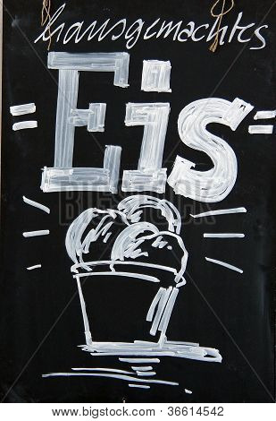 Werbung Sales von hausgemachtem Eis