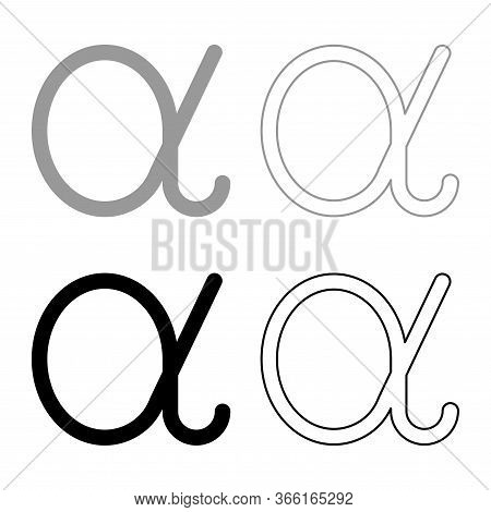 Alpha Greek Small Letter Lowercase Font Outline