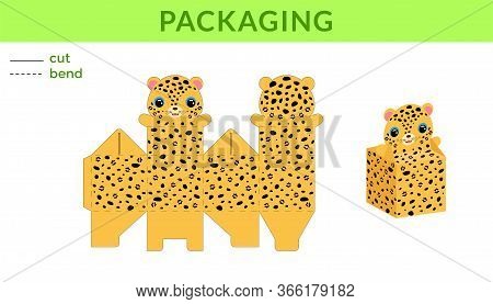 Adorable Diy Party Favor Box For Birthdays, Baby Showers With Cute Jaguar For Sweets, Candies, Small