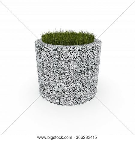 3d Image Flower Pot Concrete Marble Biglinder 90