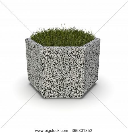 3d Image Of Flower Pot Of Marble Crumb Dominic 3d Render