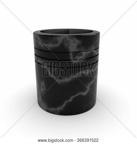 3d Image Urban And Park Urn Gamburg Marble Black