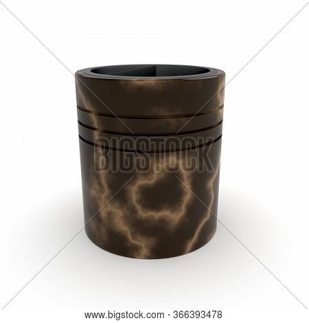3d Image Urban And Park Urn Gamburg Marble Dark Brown