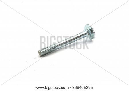 Metal Bolt, Iron Bolt, Wood Bolt, For Joints And Structures Isolated On A White Background