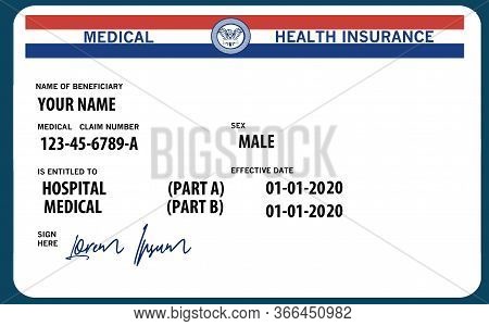 Here Is A Mock, Generic, 2020 Medicare Health Insurance Card. It Does Not Use The Word Medicare On T